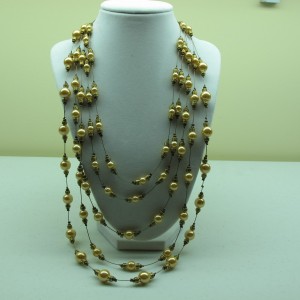 gold pearl 5 strand